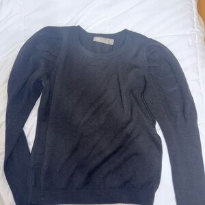 ASOS Black Puff-Sleeve Crewneck Sweater